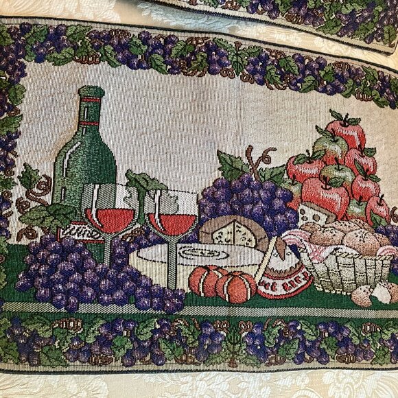 3 Tapestry Placemats + Earthenware Bowl - Picture 5 of 11